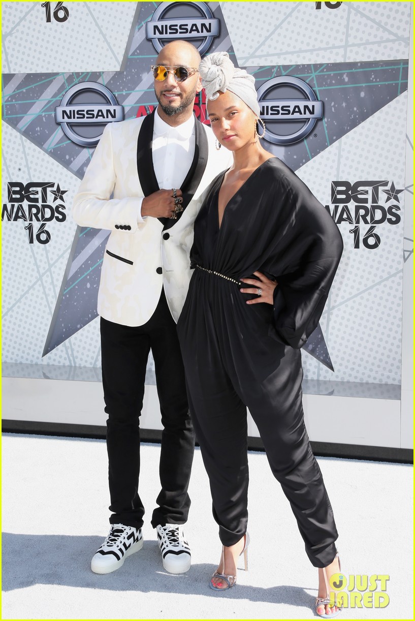 Alicia Keys & Husband Swizz Beatz Step Out for BET Awards 2016 Photo