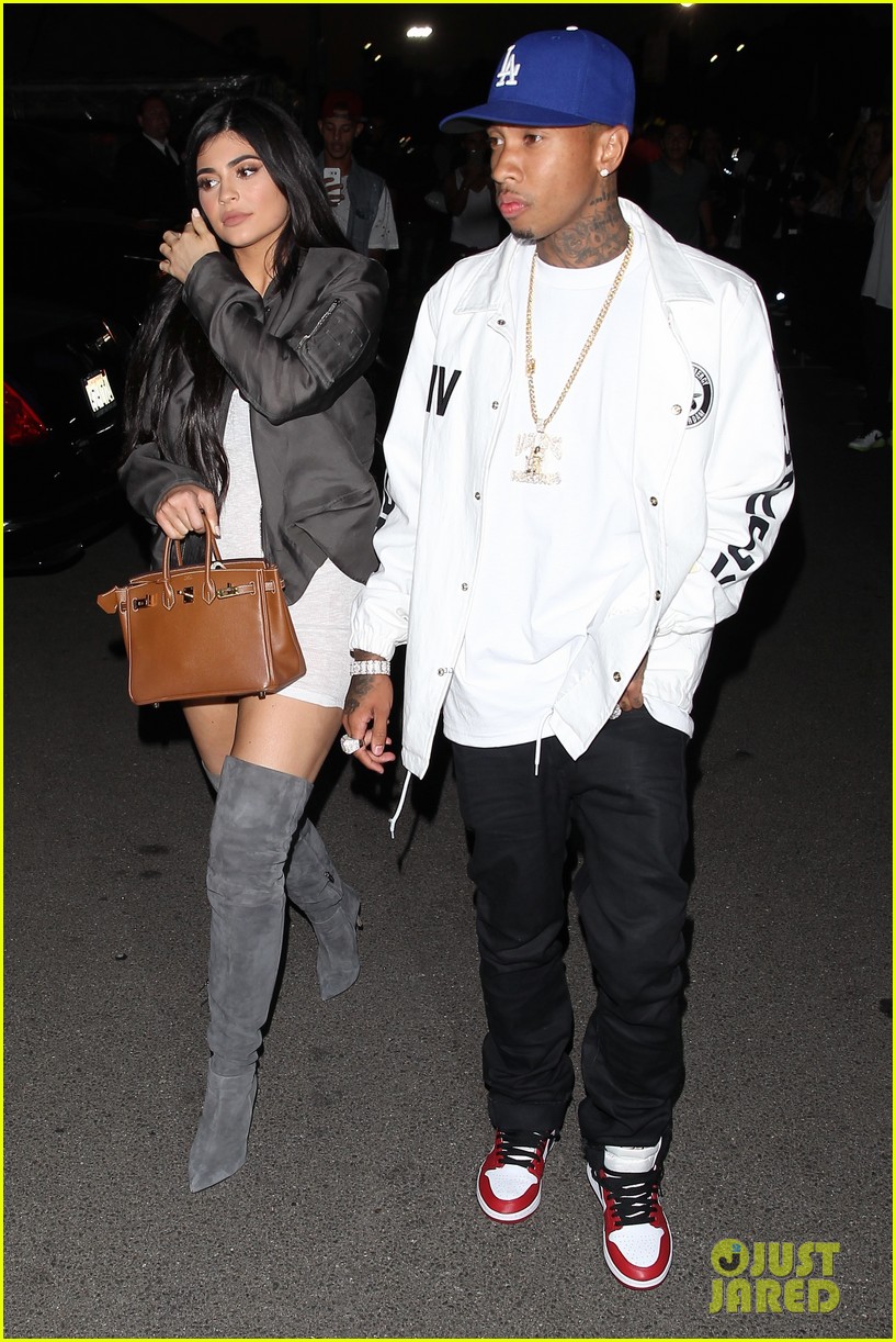 Kylie Jenner & Tyga Couple Up at Kanye West Show in LA Photo 3691172