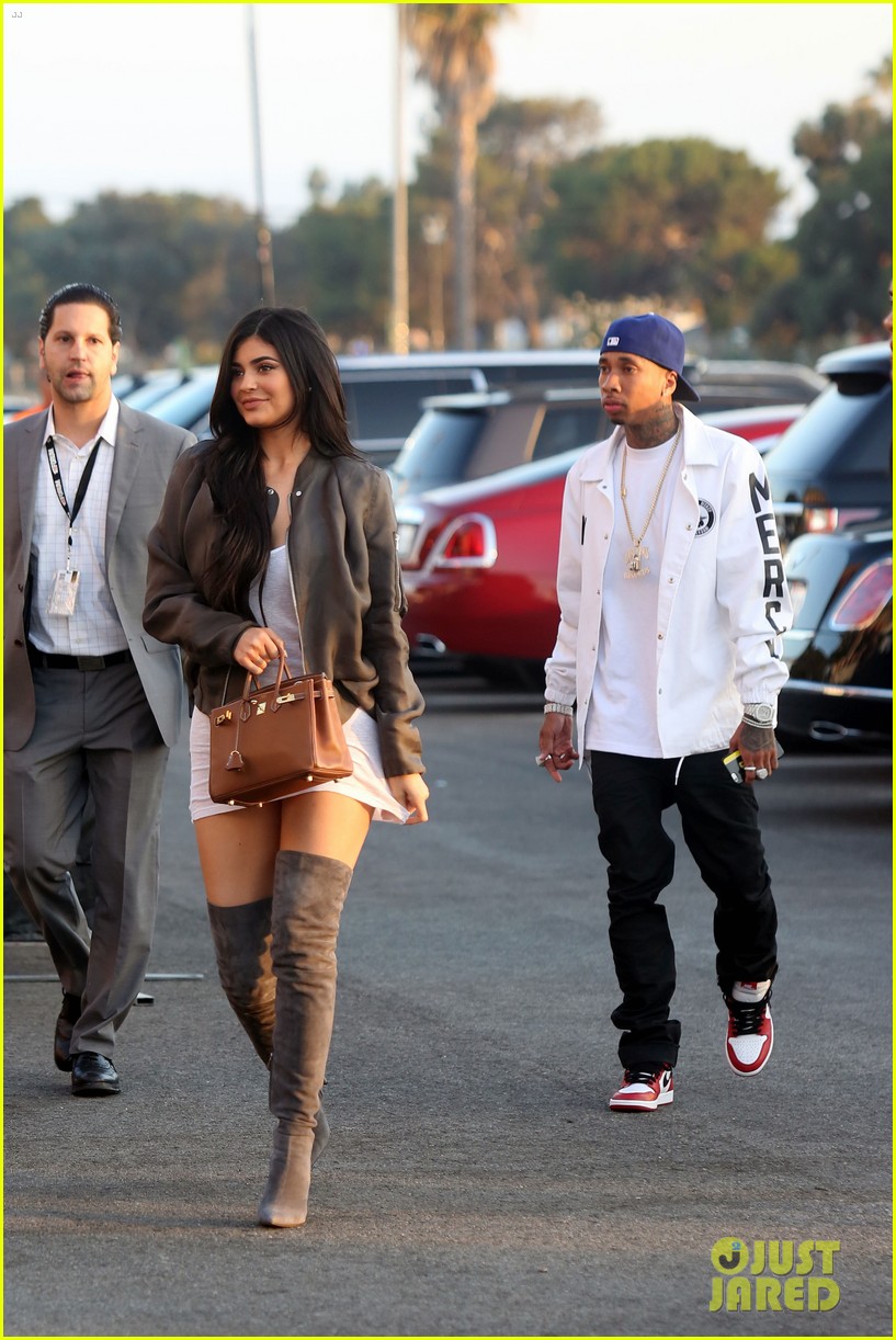 Kylie Jenner & Tyga Couple Up at Kanye West Show in LA Photo 3691211