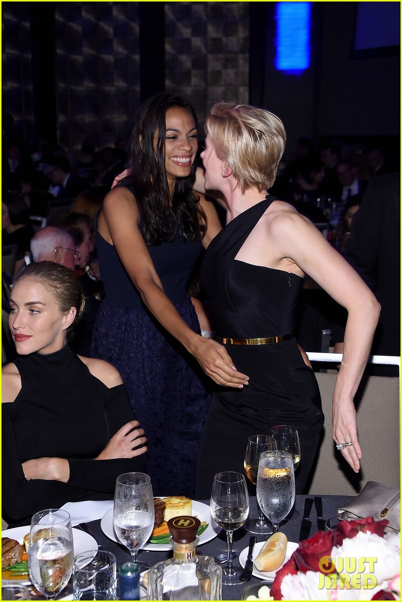 Scarlett Johansson & Rosario Dawson Pay Tribute to Tony at