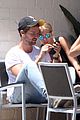 patrick schwarzenegger abby champion dinner lunch workout pics 01