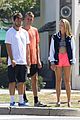 patrick schwarzenegger abby champion dinner lunch workout pics 14