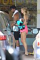 patrick schwarzenegger abby champion dinner lunch workout pics 15