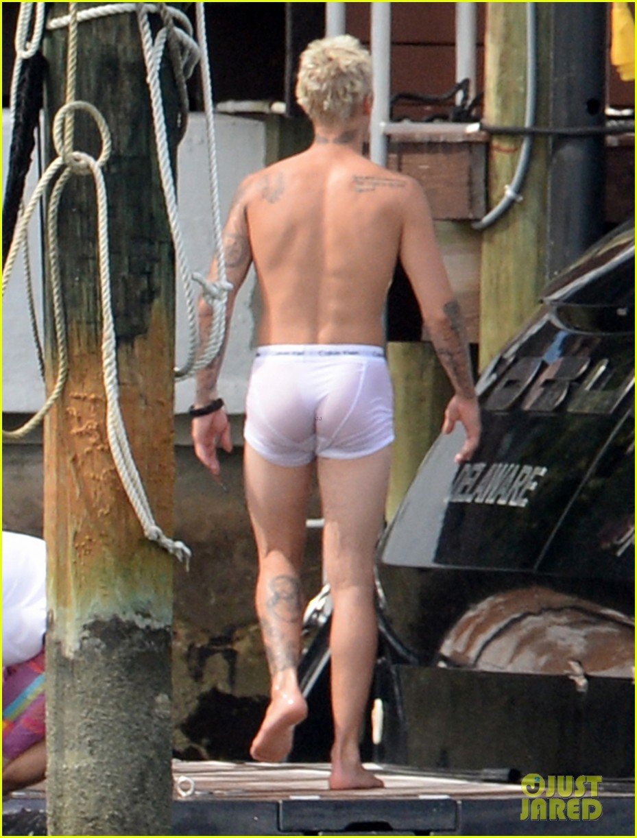 Justin Bieber's White Underwear Turns See Through While Wakeboarding i...