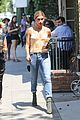 hailey baldwin coffee break after guess launch 04