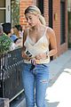 hailey baldwin coffee break after guess launch 09