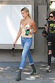 hailey baldwin coffee break after guess launch 10