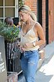 hailey baldwin coffee break after guess launch 19