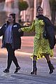 rihanna wears ruffled yellow dress for dinner in stockholm 05