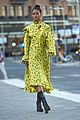 rihanna wears ruffled yellow dress for dinner in stockholm 09