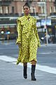 rihanna wears ruffled yellow dress for dinner in stockholm 10