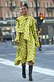 rihanna wears ruffled yellow dress for dinner in stockholm 11
