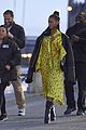 rihanna wears ruffled yellow dress for dinner in stockholm 22