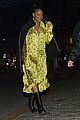 rihanna wears ruffled yellow dress for dinner in stockholm 25