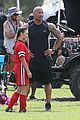 dwayne johnson gets pumped for fast 8 soccer scene 30