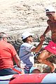 cristiano ronaldo wears brace on injured knee at the beach 09
