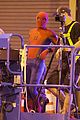 tom holland suits up on the set of spider man homecoming 14