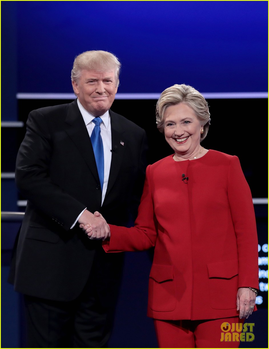 Bill Clinton & Melania Trump Shake Hands at First Presidential Debate ...