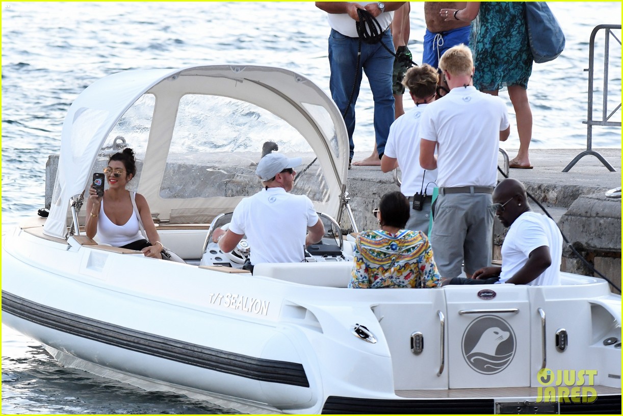 Kourtney Kardashian Vacations with Kris Jenner & Corey Gamble in Capri