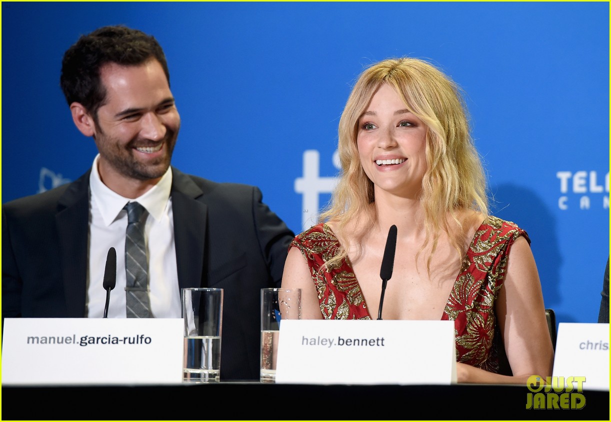 Photo: chris pratt haley bennett premeire the magnificent seven at