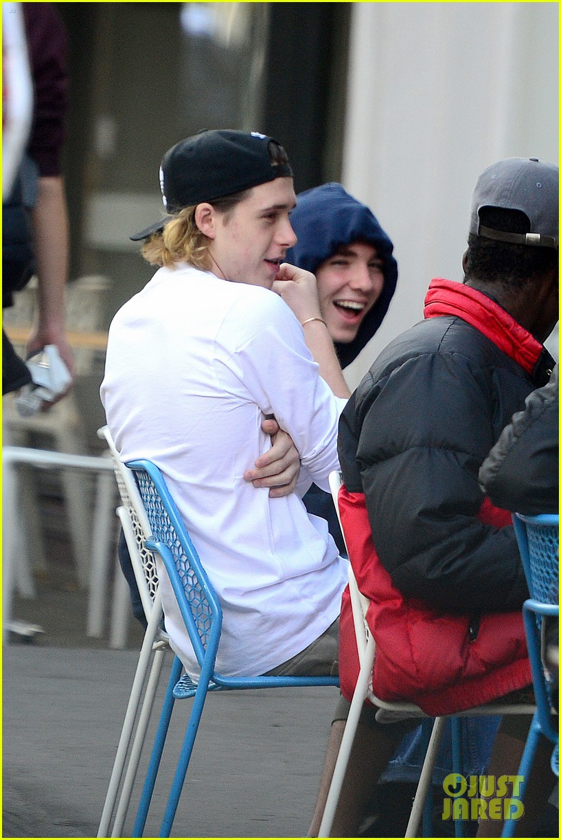 Brooklyn Beckham Hangs With Rocco Ritchie Before Flight To La Photo Brooklyn Beckham Rocco Ritchie Pictures Just Jared