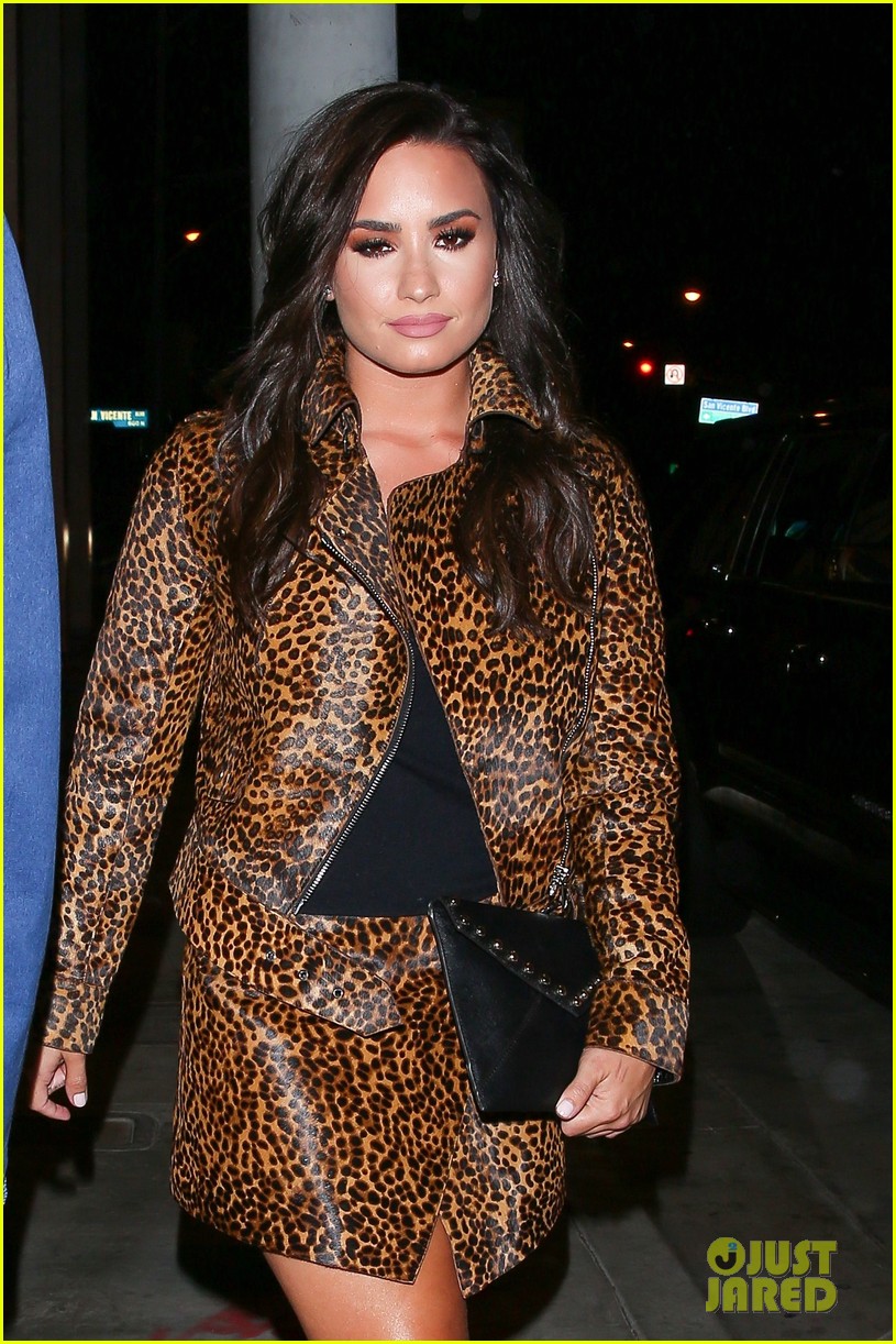 Demi Lovato Shows Off Hair During Dinner Out in LA Photo(00)