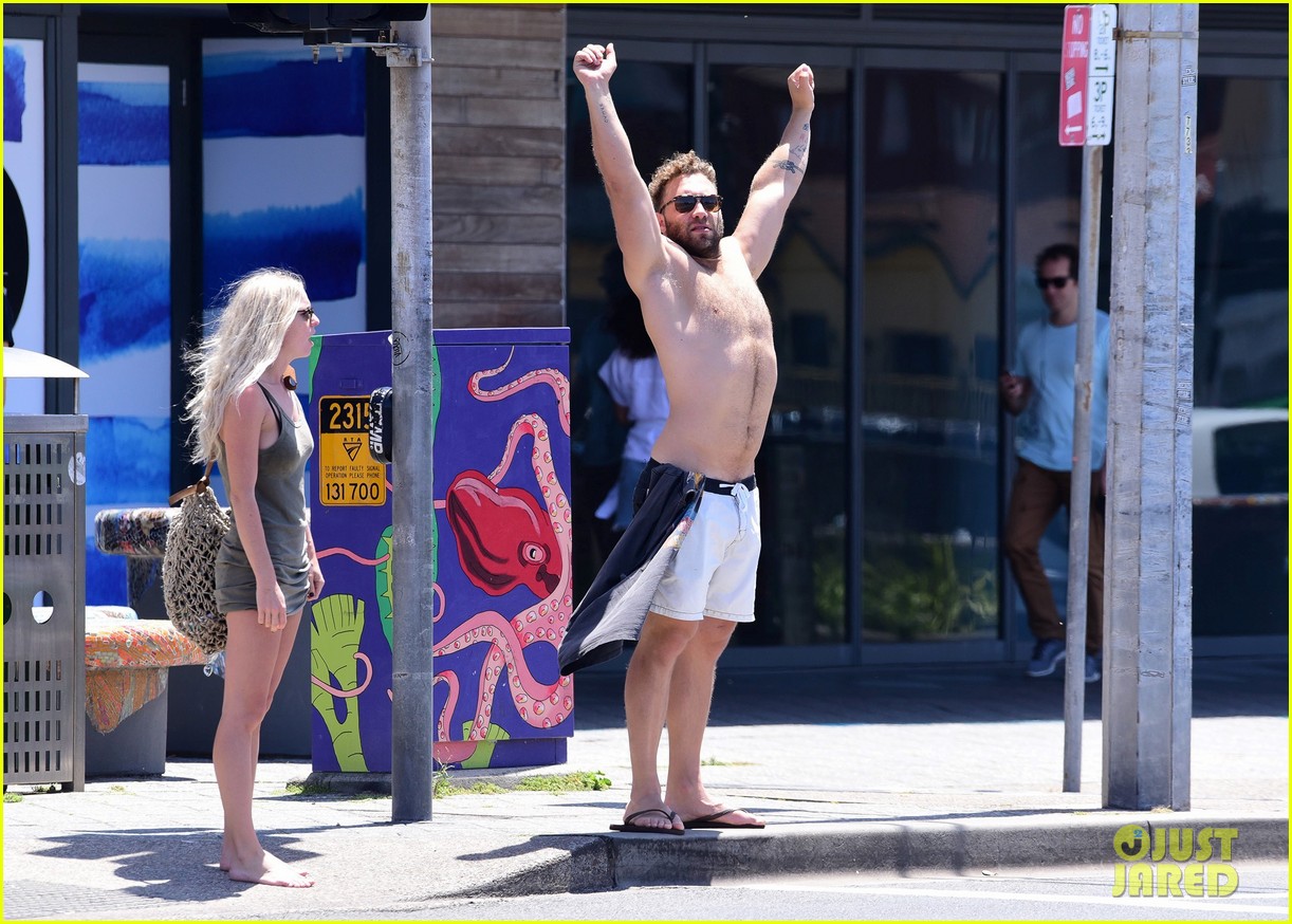 jai courtney looks so hot while shirtless with girlfriend mecki dent 083817...