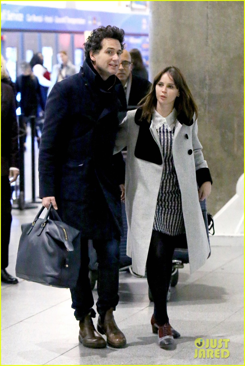 Felicity Jones Holds Hands with Boyfriend Charles Guard at JFK!: Photo