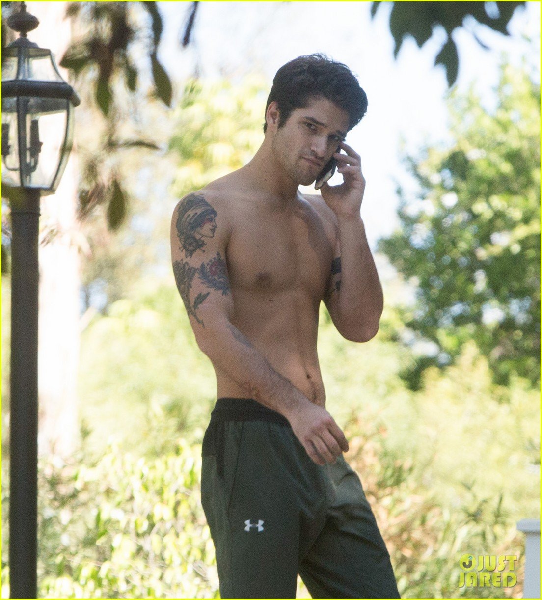 Tyler Posey Goes Shirtless as He Works on His Motorcycle! tyler posey goes ...