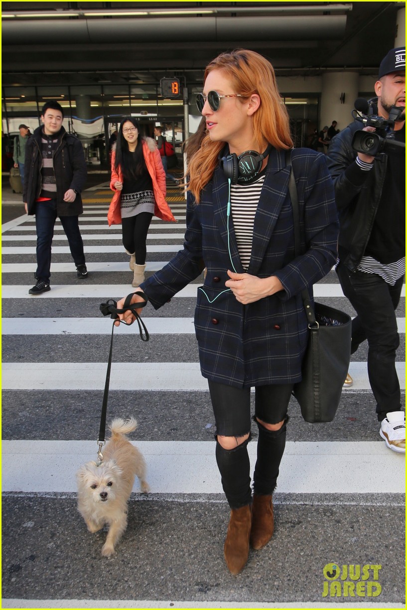 Brittany Snow â€“ Walk her dog out in Los Angeles