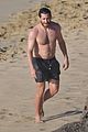 jake gyllenhaal goes shirtless on the beach 05