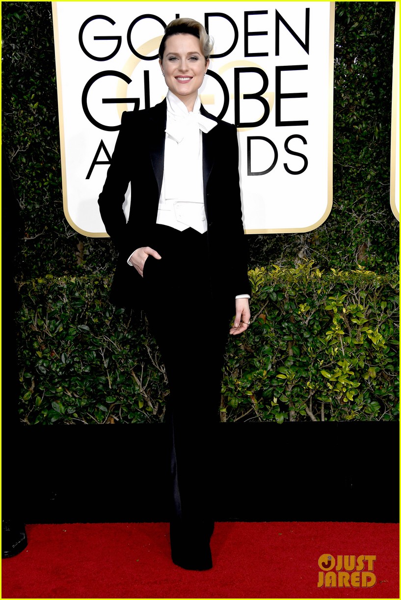 Evan Rachel Wood Wears Suit to Golden Globes 2017, Says Dresses ‘Aren’t