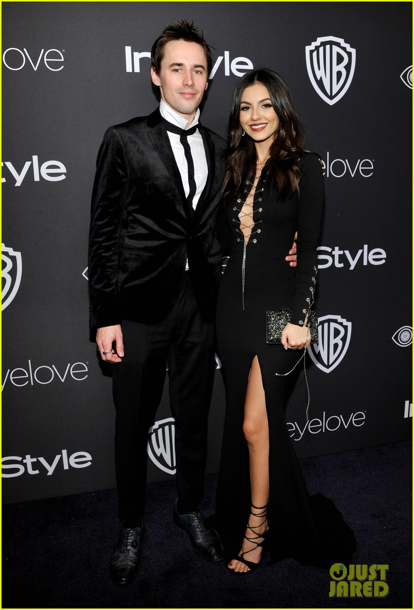 Victoria Justice and Reeve Carney keep close on the red carpet at the InSty...