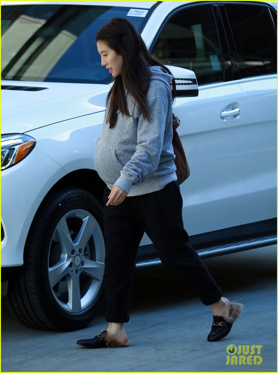 Walking Dead's Steven Yeun Steps Out with Pregnant Wife Joana! Photo