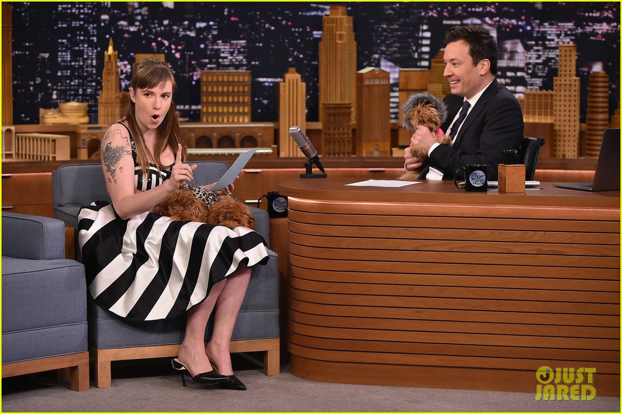 Photo lena dunham dogs jimmy fallon 01 Photo 3857298 Just Jared