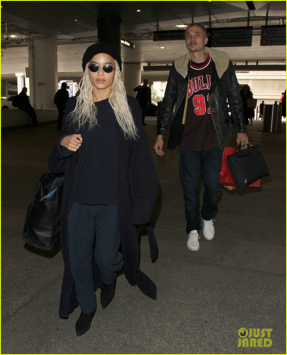 Zoe Kravitz & Boyfriend Karl Glusman Couple Up at Saint Laurent's Paris