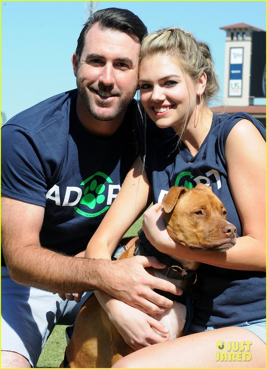 Kate Upton Fiance Justin Verlander Host Pet Adoption Event Photo