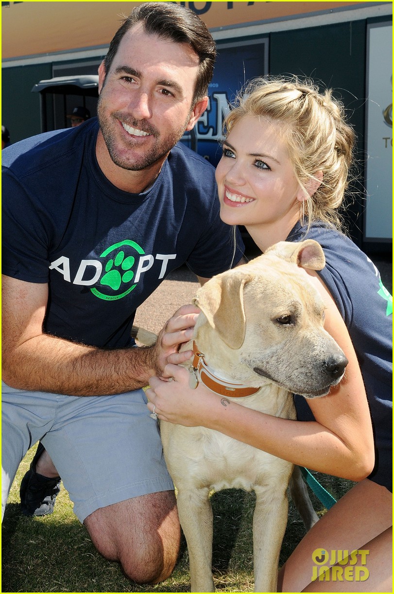 Kate Upton Fiance Justin Verlander Host Pet Adoption Event Photo