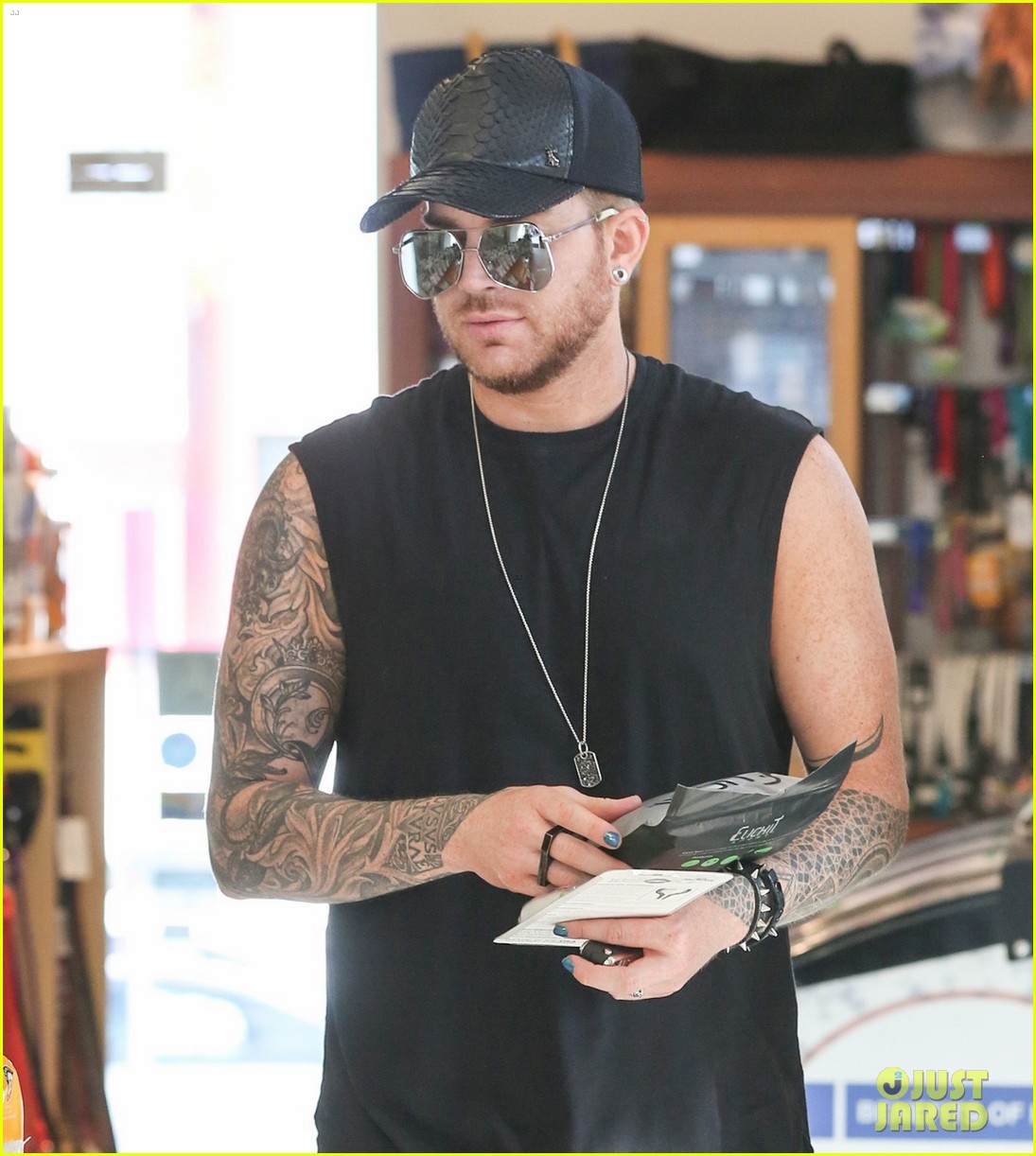 Adam Lambert Puts His Tattoos on Display in a Tank Top: Photo 3880471 | Adam  Lambert Pictures | Just Jared