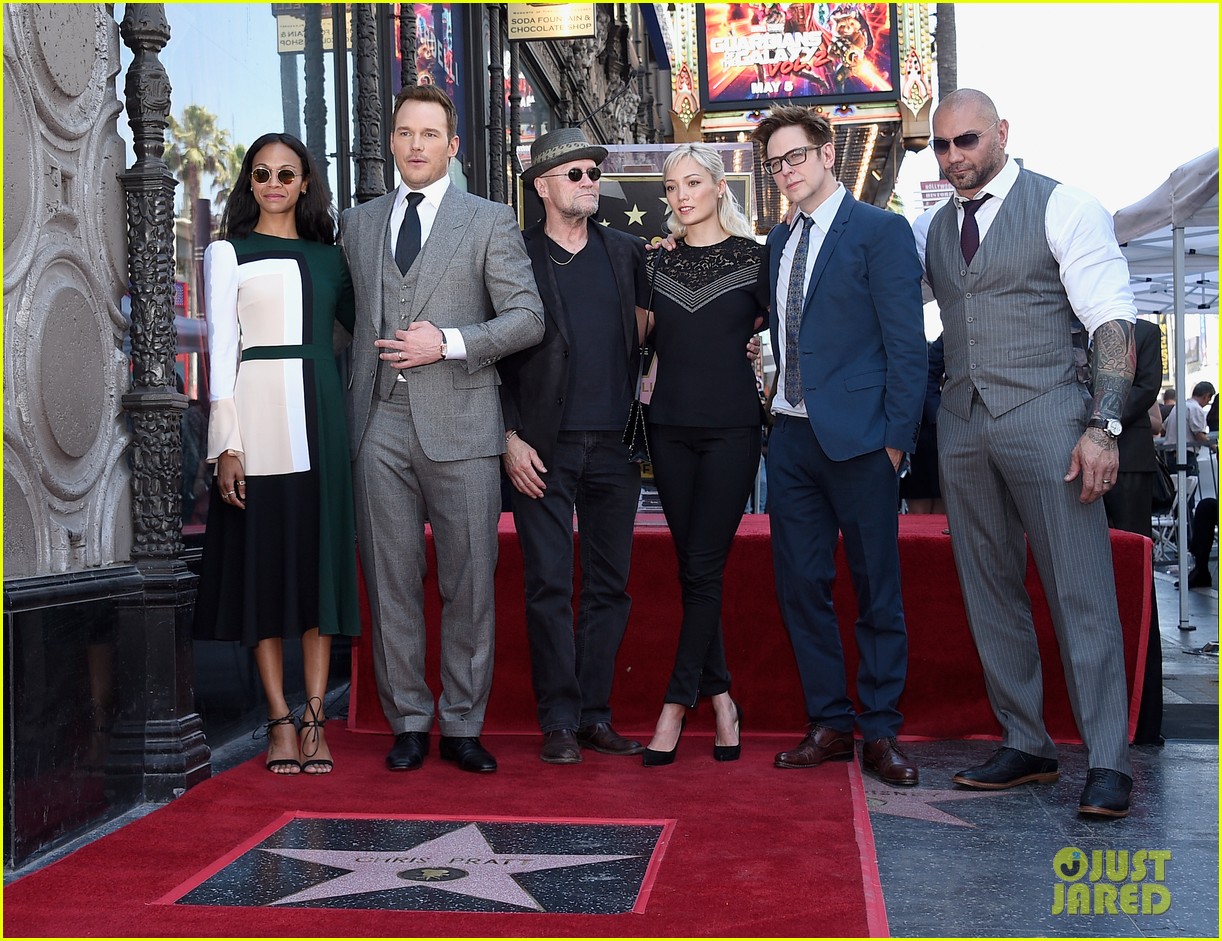 'Guardians 2' Stars Zoe Saldana, Dave Bautista, & More Support Chris