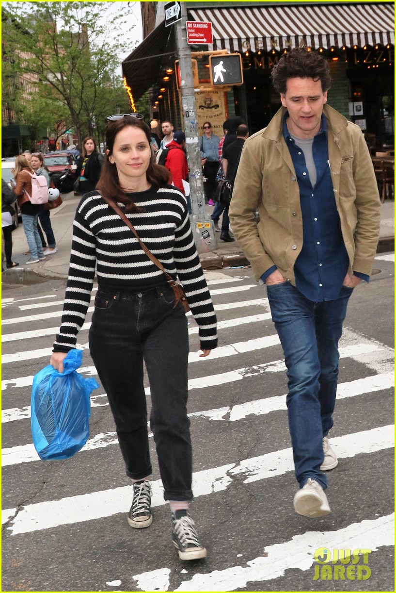 Felicity Jones & Boyfriend Charles Guard Hang in New York City Ahead of