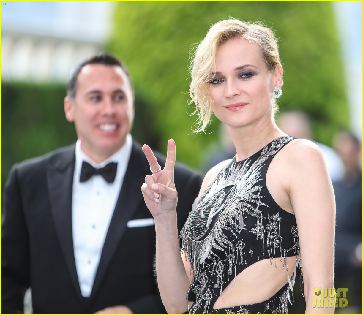 Photo: diane kruger wears pants under her dress at amfar gala 25