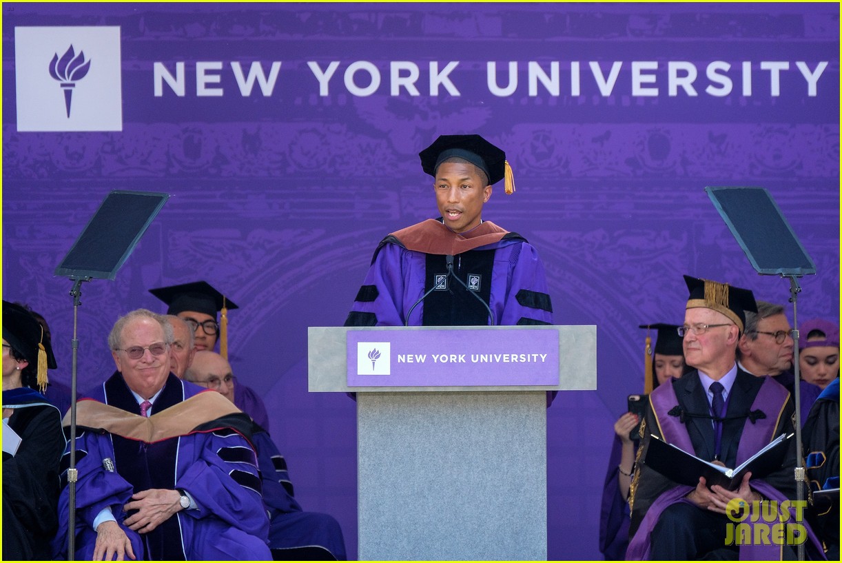 Pharrell Williams Speaks About Women's Rights During NYU Commencement