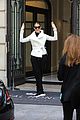 celine dion does yoga poses outside her paris hotel 01