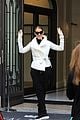 celine dion does yoga poses outside her paris hotel 15