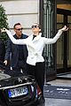 celine dion does yoga poses outside her paris hotel 25