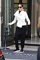 celine dion does yoga poses outside her paris hotel 33