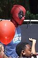 ryan reynolds deadpool flies into a kids birthday party 17