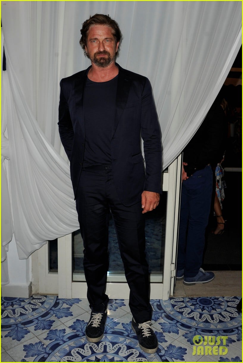 Gerard Butler Suits Up in Ischia, Rides Scooter Around Town: Photo ...