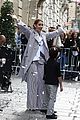 celine dion her twins exit their hotel to a confetti shower 05